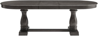 Mid-Century Modern Extendable Dining Table for 4-8, Expandable Space-Saving Kitchen Table with Leaf, Heavy-Duty Wood Finish Furniture for Dining Room, Small Apartment & Family Gatherings (Dark Brown)