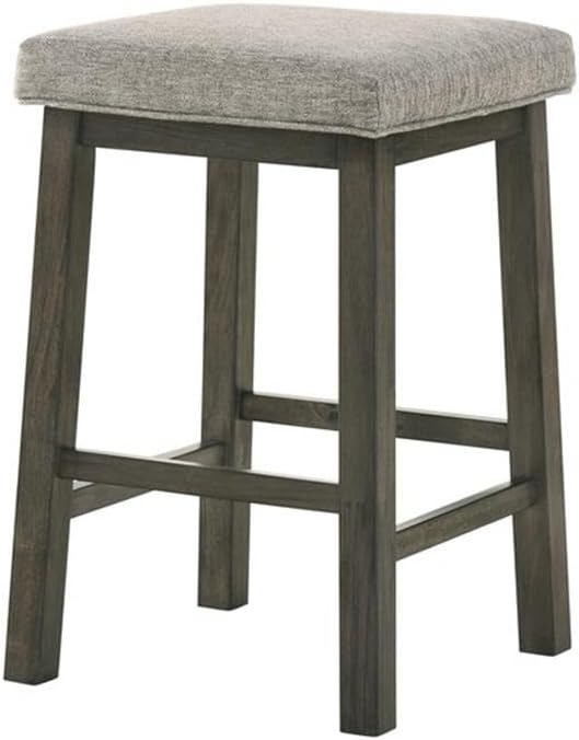 New Classic Furniture Churon 3-Piece Gathering Bar Table with Two Stools, Grey