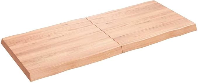 Solid Oak Table Top 55.1 x 23.6 in Adjustable Height 0.8-2.4 in Foldable Butcher Block Style Varnished Wood Countertop for Kitchen Dining Office Creative Spaces