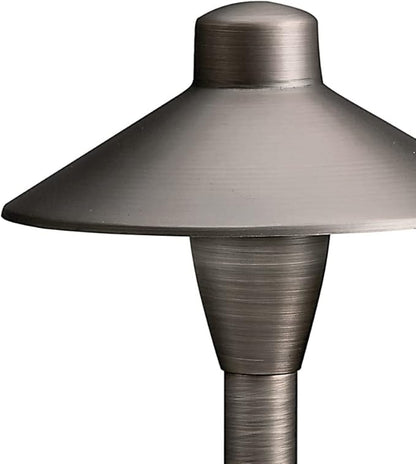 Kichler 12V Path Light in Textured Architectural Bronze, Durable Landscape Lighting, (21" H x 6.75" Dia), 15478AZT