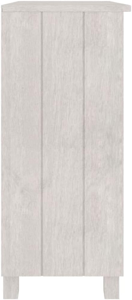 HAMAR White Solid Pine Sideboard 33.5"x13.8"x31.5" Buffet Cabinet with 2 Shelves, Modern Farmhouse Pantry Storage for Kitchen, Dining Room, Entryway