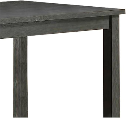 HomeStock Counter Height Table with Shelves - Kitchen Island Table - Gray