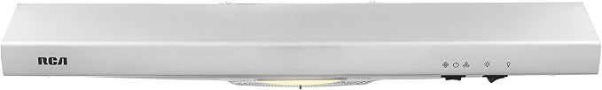RCA R-RHUCC30SSS 30 in. Century Collection Ductless Under Cabinet Range Hood, Reusable Filter, Rocker Switch, Light, Stainless Steel