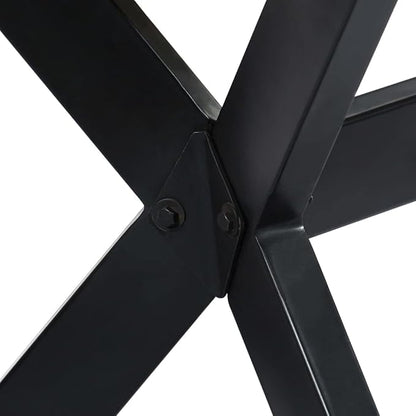 Industrial Vintage Dining Table for 6 Rectangular Solid Reclaimed Wood Top with Powder Coated Steel Legs 55.1 x 27.6 Inch Brown for Dining Room and Kitchen