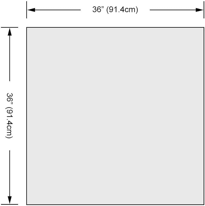 Dulles Glass 36 inch Square Glass Table Top - Tempered - 1/4" Thick Glass Surface, Safe Flat Polished, Eased Corners, Multipurpose for Dining Table, Patio, Coffee and End Table