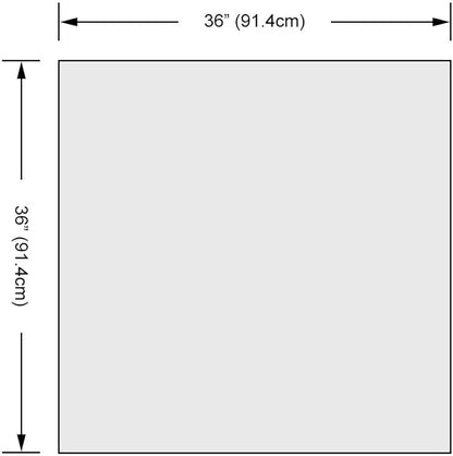 Dulles Glass 36 inch Square Glass Table Top - Tempered - 1/4" Thick Glass Surface, Safe Flat Polished, Eased Corners, Multipurpose for Dining Table, Patio, Coffee and End Table