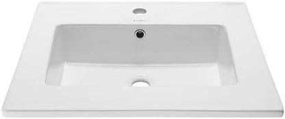 Swiss Madison Well Made Forever SM-VT327 Voltaire Vanity Top Sink, Glossy White