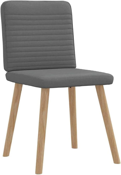 Dark Gray Fabric Dining Chairs 2-Pack Modern Design with Foam Cushion Metal & Wood Frame for Kitchen Dining Room Living Room Furniture