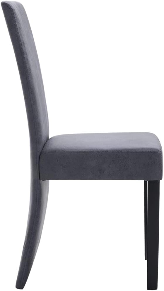 Dining Chairs Set of 4 Grey Faux Suede Wood Modern Kitchen Dining Room Side Chair 20.1 x 16.1 x 37 in Ergonomic Comfortable for Living Room Bedroom Office