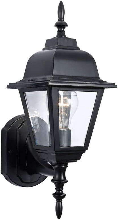 Design House Maple Street 1-Light Outdoor Wall Light with Clear Glass, Wet Rated for Porch, Patio, and Garage – Design House, 507566