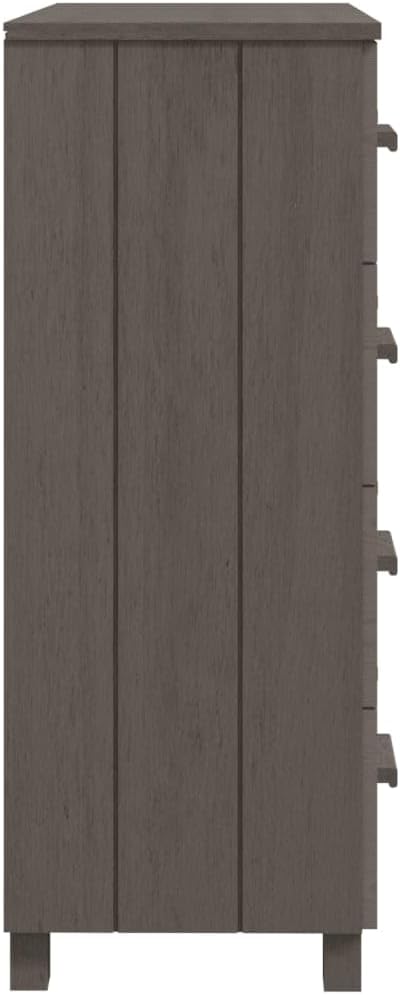 Light Gray Solid Pine Wood Sideboard, Modern MDF Medium Buffet Cabinet with 4 Drawers, 15.7x31.1x40.7 Inch Storage for Living Room, Dining Room Kitchen Furniture
