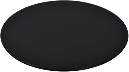 35.4 Inch Black Tempered Glass Round Tabletop Scratch Resistant Easy Clean Modern Dining Coffee Surface Indoor Outdoor Use for Living Room Patio