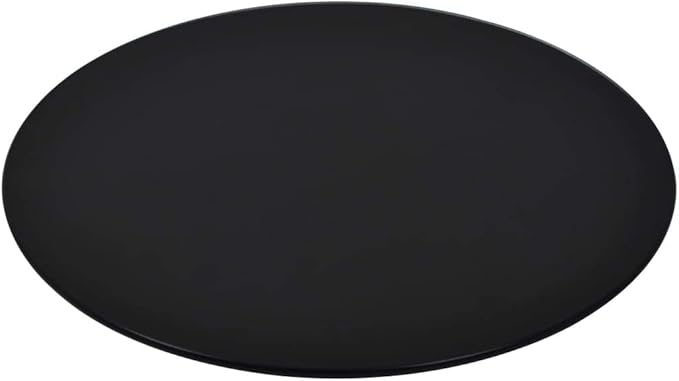 Round Black Tempered Glass Table Top 35.4 inch Scratch Resistant Indoor Outdoor Synthetic Glass Countertop for Dining Room Patio Kitchen Modern Coffee or Dining Surface