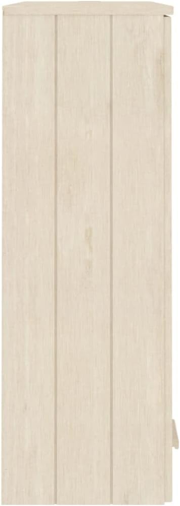 HAMAR Honey Brown Highboard Top, 33.5"x13.8"x39.4" Solid Pine Wood Sideboard, Kitchen Island Furniture with Glass Doors, Tall Buffet Cabinet Storage Kitchen Furnitur