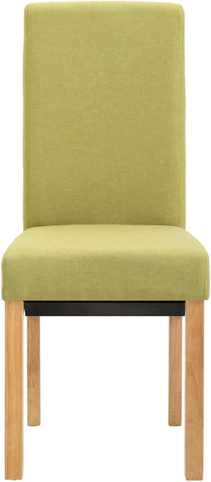 Modern Green Fabric Dining Chairs Set of 6 Wooden Frame Comfortable Seating for Kitchen Dining Room Living Room Farmhouse Decor
