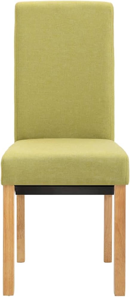 Modern Farmhouse Dining Chairs Set of 6 Green Fabric Upholstered Wooden Frame Comfortable Accent Chairs for Kitchen Dining Room Living Room