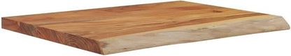 Solid Acacia Wood Live Edge Shelf Wall Mounted for Decorative Items with Shelf Supporting 165.3 lbs, Rustic Wall for Living Room, Brown Acacia Wood 15.7 x 11.8 x 1.0 Inches