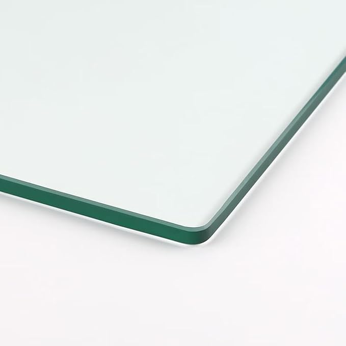 12" Square Tempered Glass Table Top, Clear Surface 1/4" Thick Flat Polished Edge for Furniture Protection Patio Dining Coffee End Tables (12 inch)