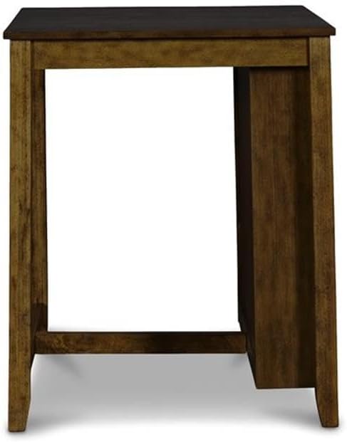New Classic Furniture Gia Counter Table with Two Chairs and Storage Shelf, 30-Inch, Brown