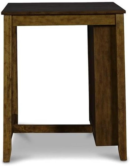 New Classic Furniture Gia Counter Table with Two Chairs and Storage Shelf, 30-Inch, Brown