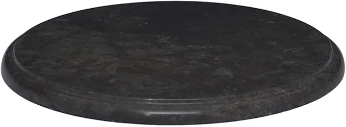 15.7in Black Marble Round Table Top 1in Thick Solid Surface Contemporary Dining or Coffee Desk for Living Room Patio and Small Spaces