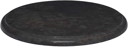 15.7in Black Marble Round Table Top 1in Thick Solid Surface Contemporary Dining or Coffee Desk for Living Room Patio and Small Spaces