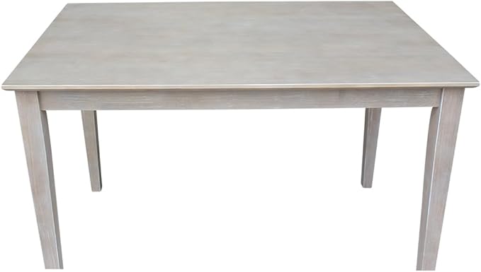 HomeStock Island Oasis 30" x 48" Rectangular Dining Height Table with Solid Wood Butcher Block Top and Shaker Legs - Ideal for Cozy Dining Spaces