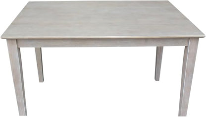 HomeStock Island Oasis 30" x 48" Rectangular Dining Height Table with Solid Wood Butcher Block Top and Shaker Legs - Ideal for Cozy Dining Spaces
