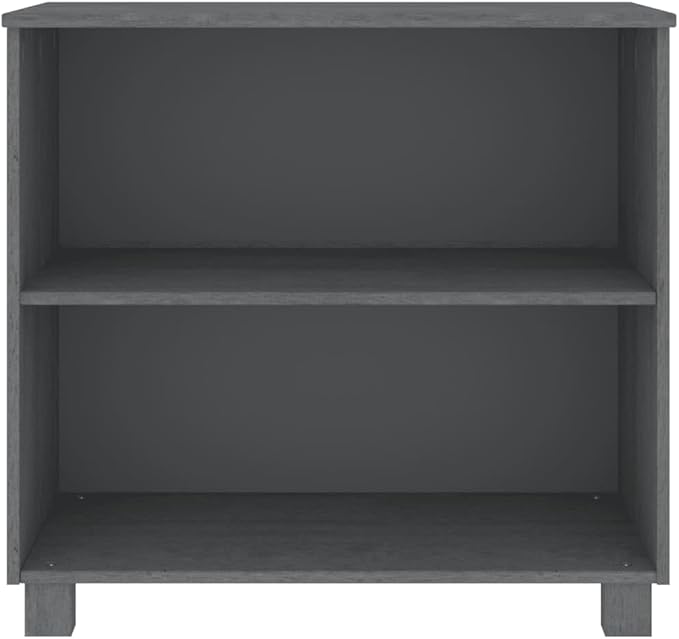 Dark Gray Pine Wood Sideboard 33.5"x13.8"x31.5" Solid Wood Buffet Cabinet with 2 Shelves for Coffee Bar Kitchen Storage Dining Room Entryway