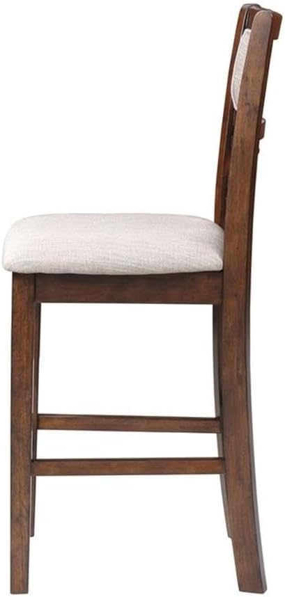 New Classic Furniture Gia 3-Piece Drop Leaf Counter Table Set with 2 Chairs, 42-Inch, Cherry