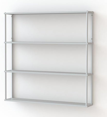 Mango Steam Wall-Mounted Steel Shelving Unit for Kitchen, Storage or Display Use - White - (36 H x 36 W x 6 D)