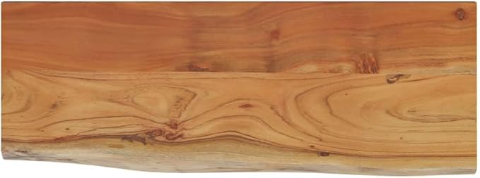 Solid Acacia Wood Live Edge Shelf Wall Mounted for Decorative Items with Shelf Supporting 165.3 lbs, Rustic Wall for Living Room, Brown Acacia Wood 31.5 x 11.8 x 1.0 Inches