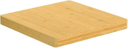 Modern Bamboo Table Top 19.7x19.7x1.6 in Small Square Wood Countertop Varnished Natural Grain Butcher Block Surface for Coffee Tables Side Tables and Dining Rooms