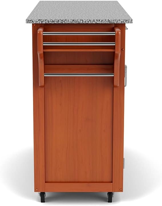 homestyles Create Cottage Oak 4 Door Cabinet Kitchen Cart with Gray Granite Top by Home Styles