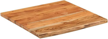 Solid Acacia Wood Live Edge Shelf Wall Mounted for Decorative Items with Shelf Supporting 165.3 lbs, Rustic Wall for Living Room, Brown Acacia Wood 16 x 16 x 1.0 Inches