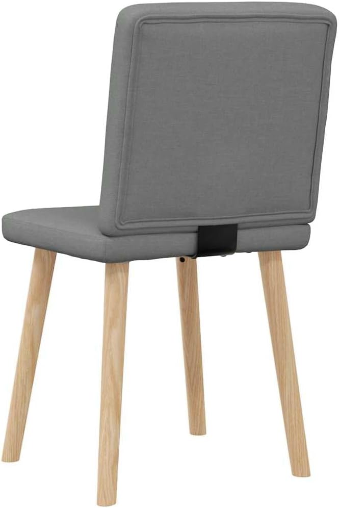 Dining Chair Set of 2 Dark Grey, 8.4"x7"x13.3" Modern Rubberwood Accent Seating with Memory Foam for Kitchen Dining Room and Small Living Spaces
