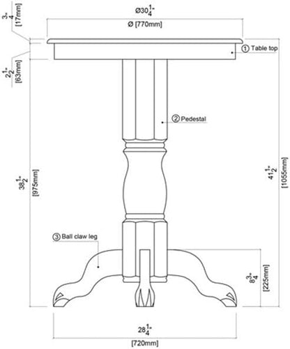 Florence 42" Height Pub Table - Brushed Oak
