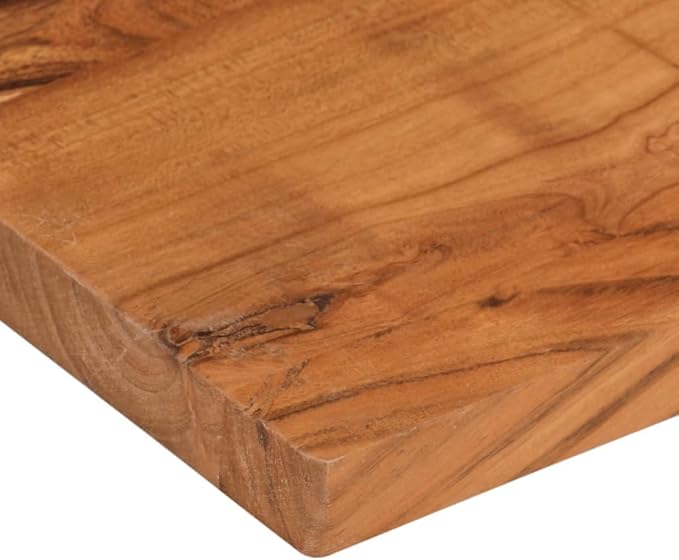 Solid Acacia Wood Table Top 35.4 x 31.5 in Rustic Butcher Block Desk Surface for Kitchen Island Standing Workbench Indoor Outdoor Dining