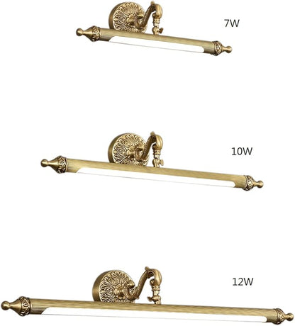 Aiwen LED Vanity Light Fixture 12W 27.95 inch Bath Vanity Lights with PC Lamp Shade Retro Artwork Picture Lights Wall Sconces for Dressing Bathroom Lighting Neutral Daylight 4000k