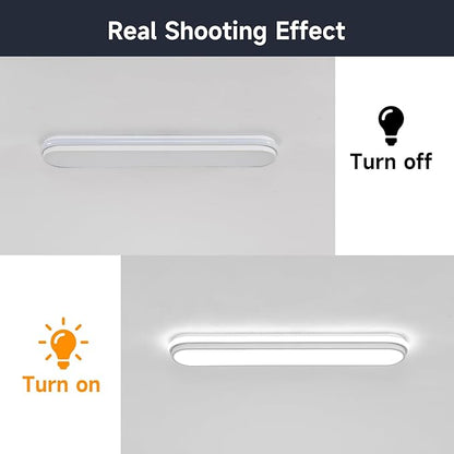 72cm 45W LED Ceiling Light, 6500K Cool White Flush Mount, Modern Ultra Thin Metal Linear Low Profile Lighting Fixture for Kitchen Home Office Hallway Bedroom Living Room