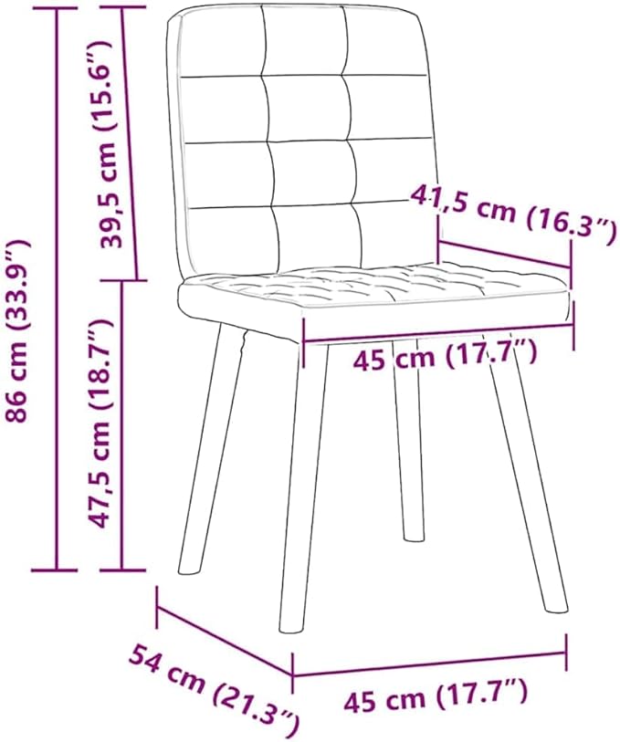 Modern Dining Chairs 2-Piece Set Dark Gray Fabric Upholstered Accent Chairs with Metal Wood Frame for Dining Room Kitchen Living Room Furniture