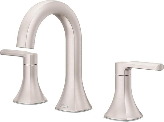 Pfister Vaneri Bathroom Sink Faucet, 8-Inch Widespread, 2-Handle, 3-Hole, NSF Certified, Spot Defense Brushed Nickel Finish, LF049VRIGS