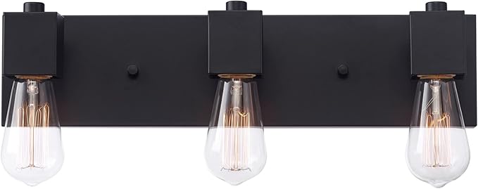 GLOBE Electric 63000005 18" 3-Light Vanity Light, Matte Black
