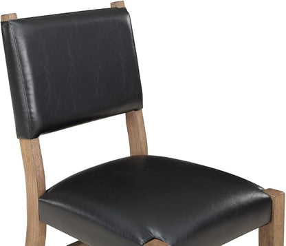 Farmhouse Dining Chairs Set of 2 - Upholstered Mid Century Armless Side Chairs with Back, Durable Polyester Fabric for Kitchen Island, Living Room, Restaurant