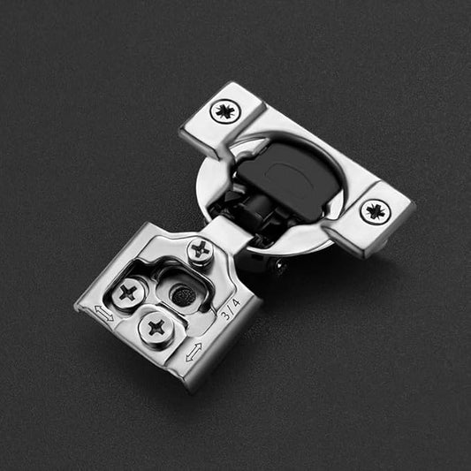 HOME EDIT 20 Pack 10 Pairs 3/4 inch Overlay Soft Close Cabinet Hinges for Kitchen, Stainless Steel Three-Way Adjustable, Concealed Self-Closing Door Hinges