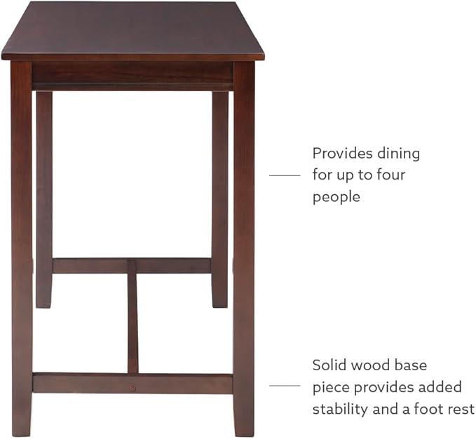 Linon Claridge Dark Espresso 42 inch Height Bar Table