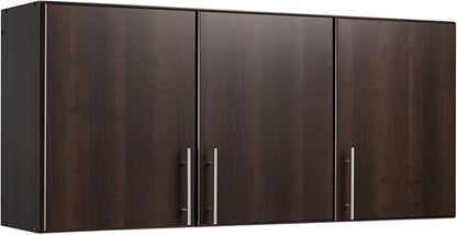 Prepac Elite 54" Wall Cabinet, Espresso Storage Cabinet with 2 Adjustable Shelves, Storage for Pantry, Kitchen and Bathroom 12" D x 54" W x 24" H