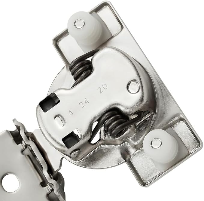10 Pack 5 Pair 1 inch Overlay Soft Close Hinges for Kitchen Cabinet Hinges Satin Nickel Hidden Hinges Stainless Steel Concealed Hinge self Closing