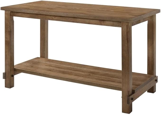 Acme Martha II Rectangular Wooden Counter Height Table in Weathered Oak
