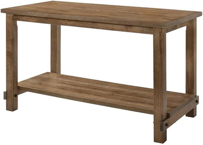 Acme Martha II Rectangular Wooden Counter Height Table in Weathered Oak